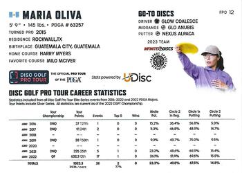 2023 Disc Golf Pro Tour #FPO12 Maria Oliva Back